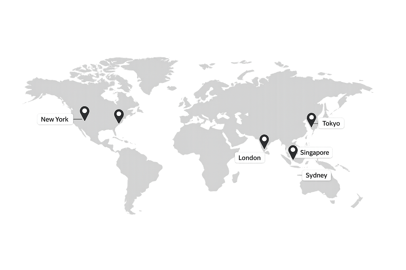 World map showing Spielmann Consulting locations